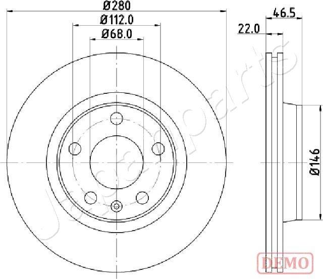 Japanparts DI-0911C - Bremžu diski autodraugiem.lv