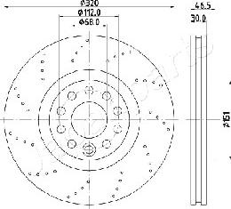 Japanparts DI-0913 - Bremžu diski autodraugiem.lv