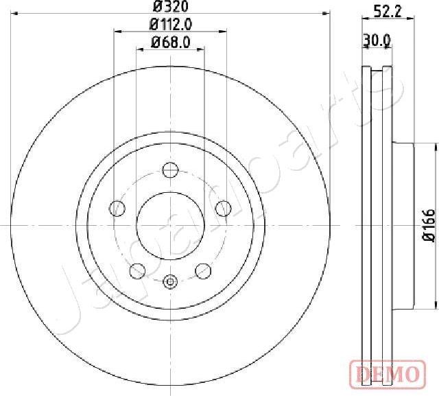 Japanparts DI-0917C - Bremžu diski autodraugiem.lv