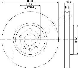 Japanparts DI-0917 - Bremžu diski autodraugiem.lv