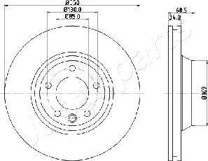 Japanparts DI-0931 - Bremžu diski autodraugiem.lv