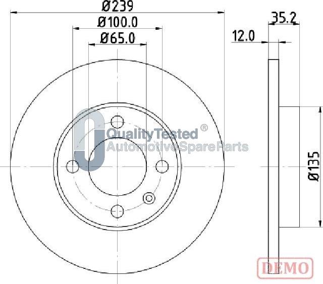 Japanparts DI0938JM - Bremžu diski autodraugiem.lv