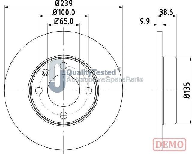 Japanparts DI0937JM - Bremžu diski autodraugiem.lv