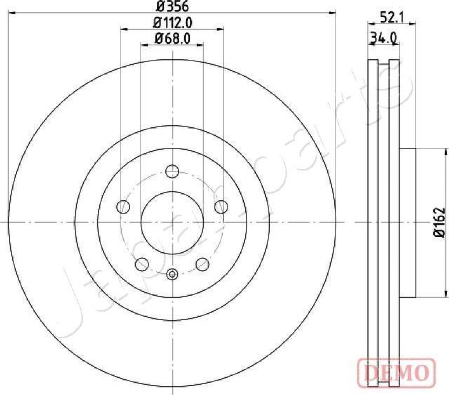 Japanparts DI-0929C - Bremžu diski autodraugiem.lv