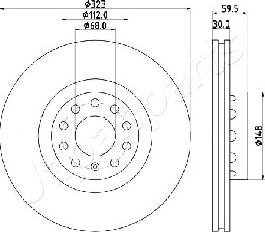 Japanparts DI-0922 - Bremžu diski autodraugiem.lv