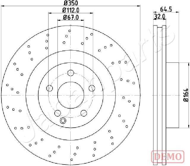 Japanparts DI-0543C - Bremžu diski autodraugiem.lv