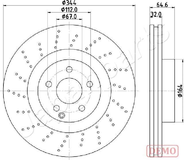 Japanparts DI-0558C - Bremžu diski autodraugiem.lv