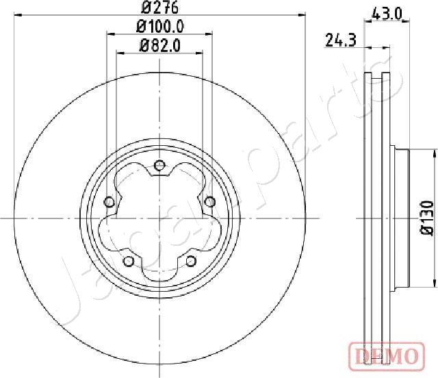 Japanparts DI-0356C - Bremžu diski autodraugiem.lv