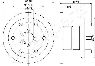 Japanparts DI-0255 - Bremžu diski autodraugiem.lv