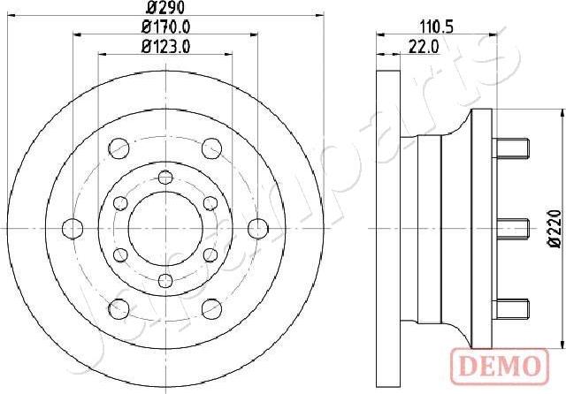 Japanparts DI-0256C - Bremžu diski autodraugiem.lv