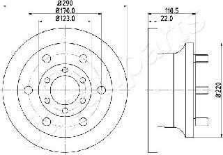 Japanparts DI-0256 - Bremžu diski autodraugiem.lv