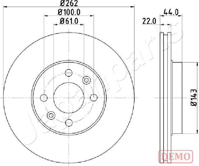 Japanparts DI-0709C - Bremžu diski autodraugiem.lv