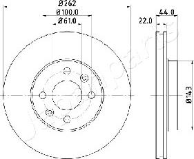 Japanparts DI-0709 - Bremžu diski autodraugiem.lv