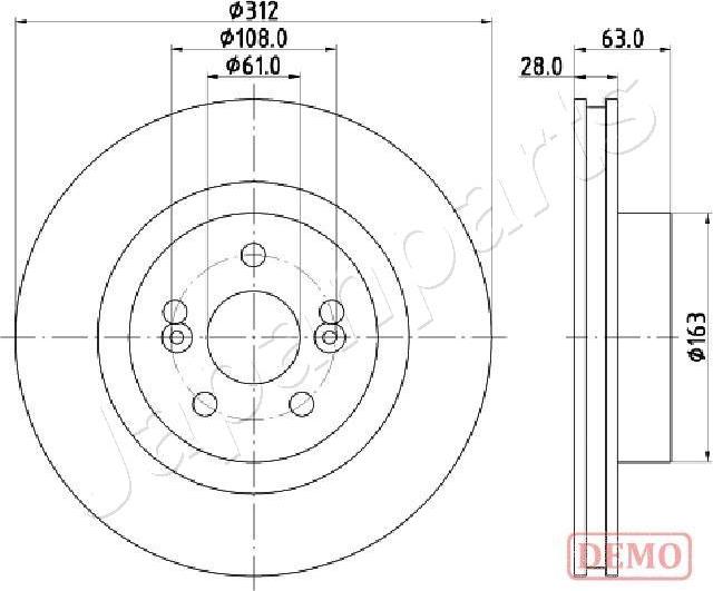 Japanparts DI-0701C - Bremžu diski autodraugiem.lv