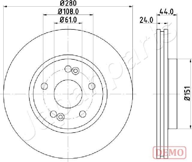 Japanparts DI-0710C - Bremžu diski autodraugiem.lv