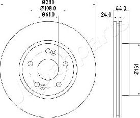 Japanparts DI-0710 - Bremžu diski autodraugiem.lv