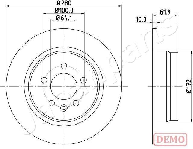 Japanparts DP-426C - Bremžu diski autodraugiem.lv