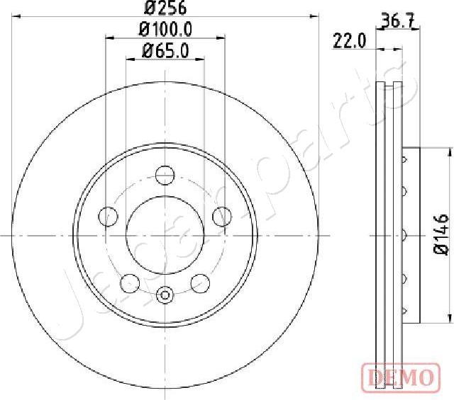 Japanparts DP-0904C - Bremžu diski autodraugiem.lv