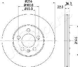 Japanparts DP-0904 - Bremžu diski autodraugiem.lv