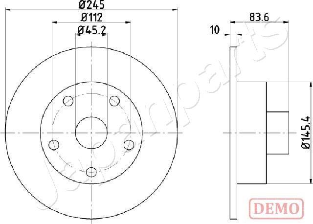 Japanparts DP-0906C - Bremžu diski autodraugiem.lv