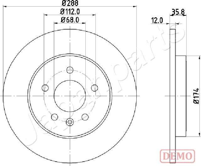 Japanparts DP-0908C - Bremžu diski autodraugiem.lv