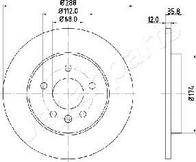 Japanparts DP-0908 - Bremžu diski autodraugiem.lv