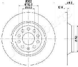 Japanparts DP-0915 - Bremžu diski autodraugiem.lv