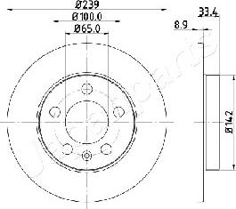 Japanparts DP-0933 - Bremžu diski autodraugiem.lv