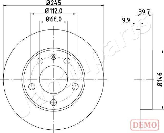 Japanparts DP-0929C - Bremžu diski autodraugiem.lv