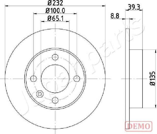 Japanparts DP-0921C - Bremžu diski autodraugiem.lv