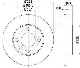 Japanparts DP-0921 - Bremžu diski autodraugiem.lv