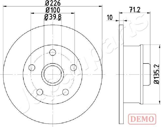 Japanparts DP-0923C - Bremžu diski autodraugiem.lv