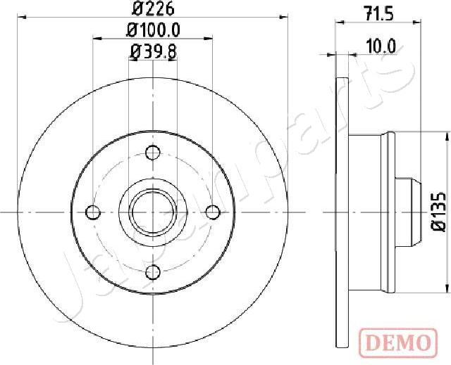 Japanparts DP-0922C - Bremžu diski autodraugiem.lv