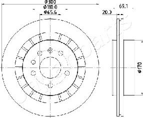 Japanparts DP-0409 - Bremžu diski autodraugiem.lv