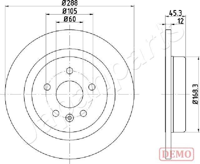 Japanparts DP-0404C - Bremžu diski autodraugiem.lv