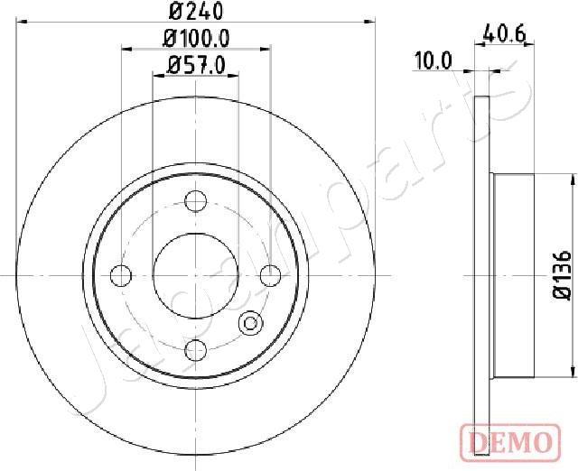 Japanparts DP-0405C - Bremžu diski autodraugiem.lv