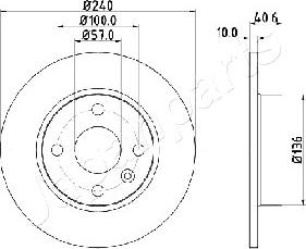 Japanparts DP-0405 - Bremžu diski autodraugiem.lv