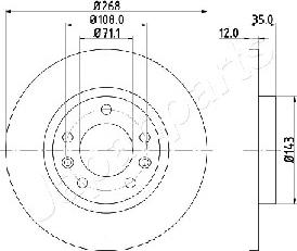 Japanparts DP-0408 - Bremžu diski autodraugiem.lv