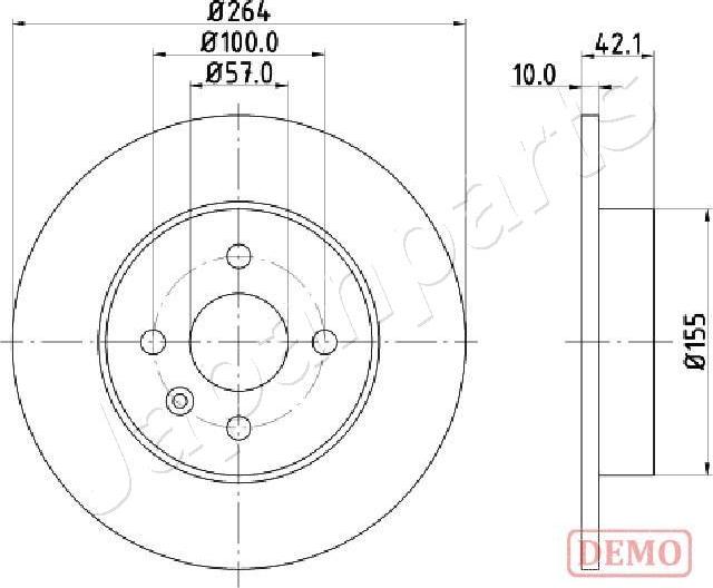 Japanparts DP-0407C - Bremžu diski autodraugiem.lv