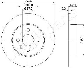 Japanparts DP-0407 - Bremžu diski autodraugiem.lv