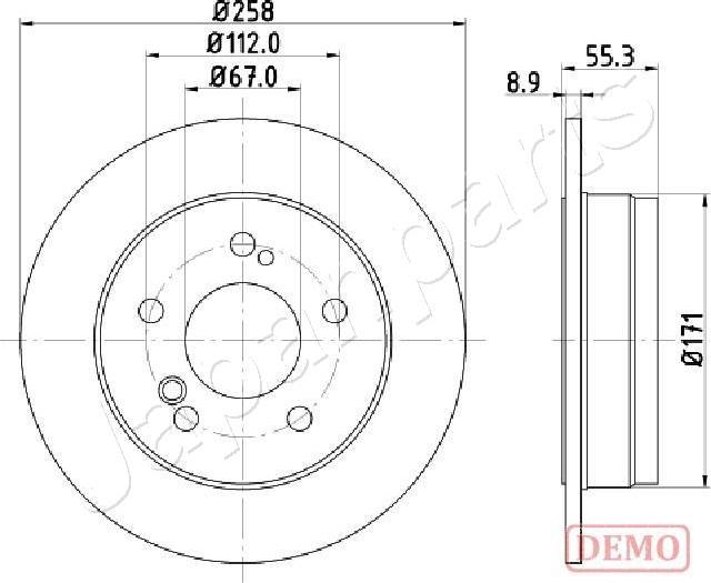 Japanparts DP-0504C - Bremžu diski autodraugiem.lv