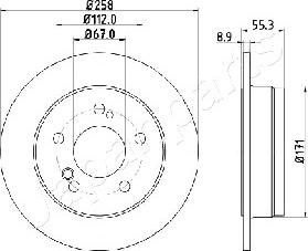 Japanparts DP-0504 - Bremžu diski autodraugiem.lv