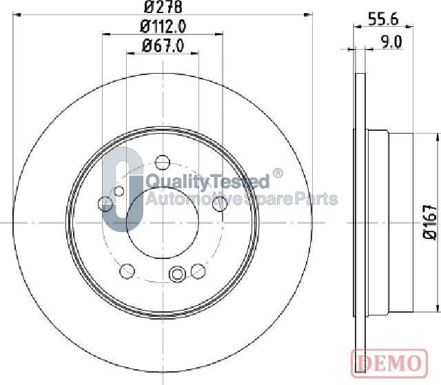 Japanparts DP0505JM - Bremžu diski autodraugiem.lv