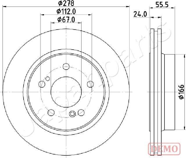 Japanparts DP-0506C - Bremžu diski autodraugiem.lv