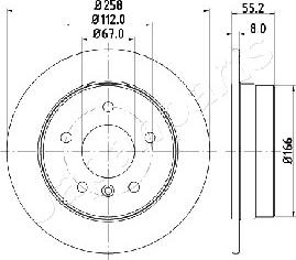 Japanparts DP-0500 - Bremžu diski autodraugiem.lv