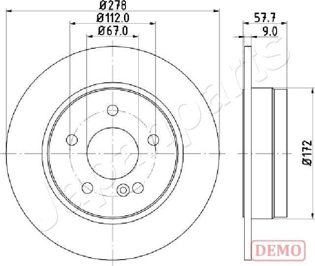 Japanparts DP-0508C - Bremžu diski autodraugiem.lv