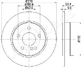 Japanparts DP-0508 - Bremžu diski autodraugiem.lv