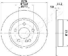 Japanparts DP-0502 - Bremžu diski autodraugiem.lv