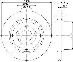 Japanparts DP-0514 - Bremžu diski autodraugiem.lv