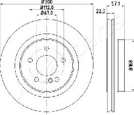 Japanparts DP-0510 - Bremžu diski autodraugiem.lv